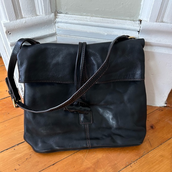 Dooney & Bourke Handbags - Dooney & Bourke Medium Florentine Black Leather Toggle Crossbody